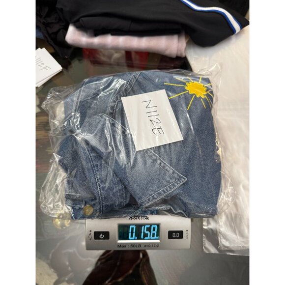 CST Blues Button Front Denim Shirt Blue Sz 24 Novelty Animal Appliqué Embroidery - Picture 10 of 10